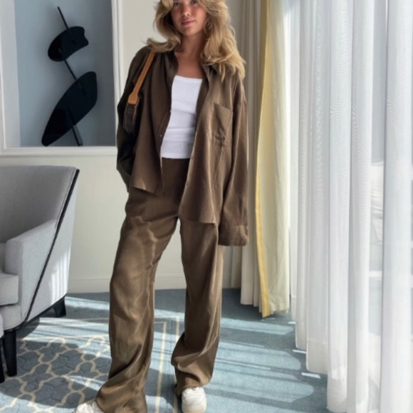 Djerf Avenue Pants - Djerf Avenue // On the Go Pants Mocha